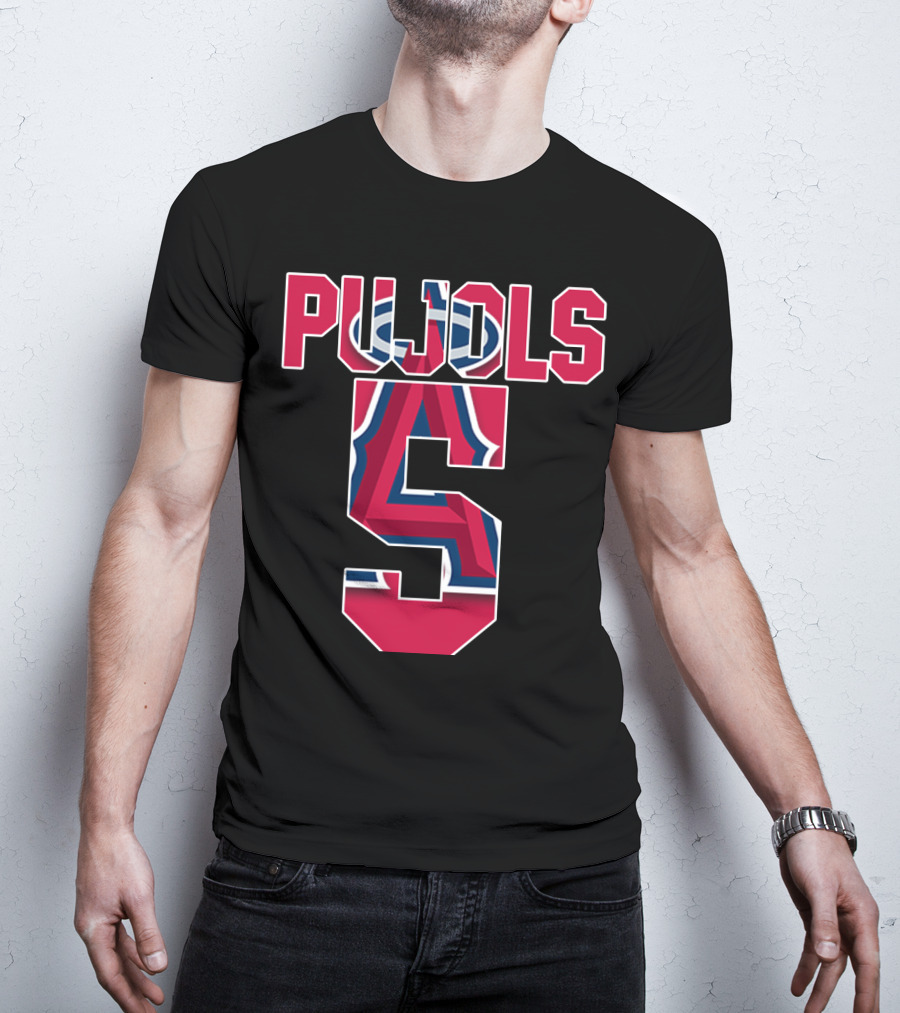 Pujols 5 Los Angeles Angels Baseball Icon Albert Pujols T-Shirt