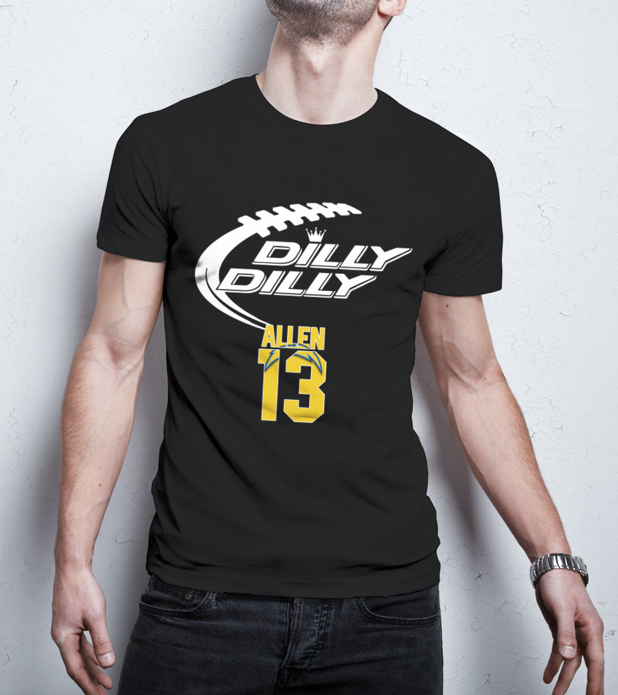 Los Angeles Chargers Allen 13 Dilly Dilly Football T-Shirt