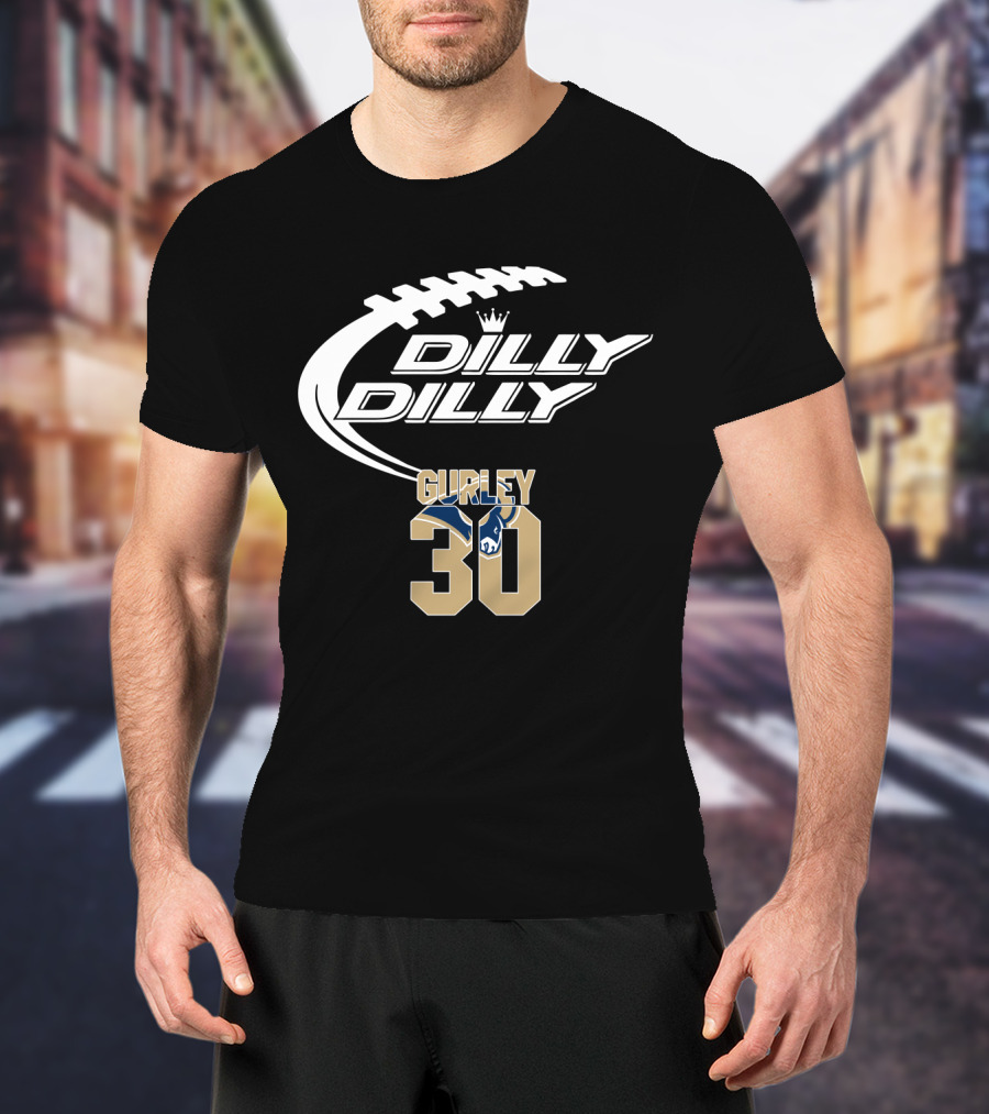 Los Angeles Rams Todd Gurley 30 Dilly Dilly Football T-Shirt