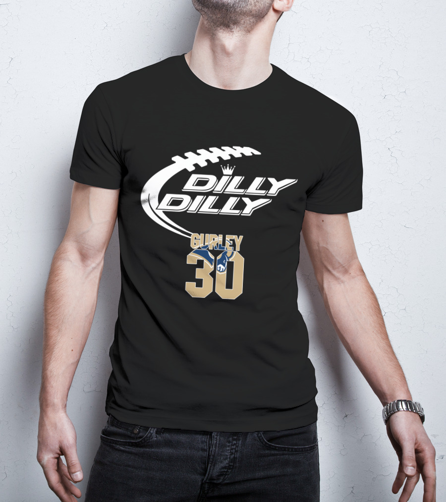 Los Angeles Rams Todd Gurley 30 Dilly Dilly Football T-Shirt
