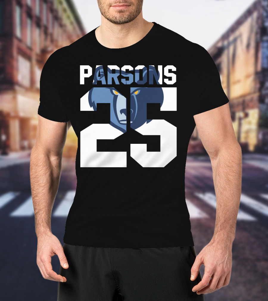 Parsons 25 Memphis Grizzlies Bear T-Shirt