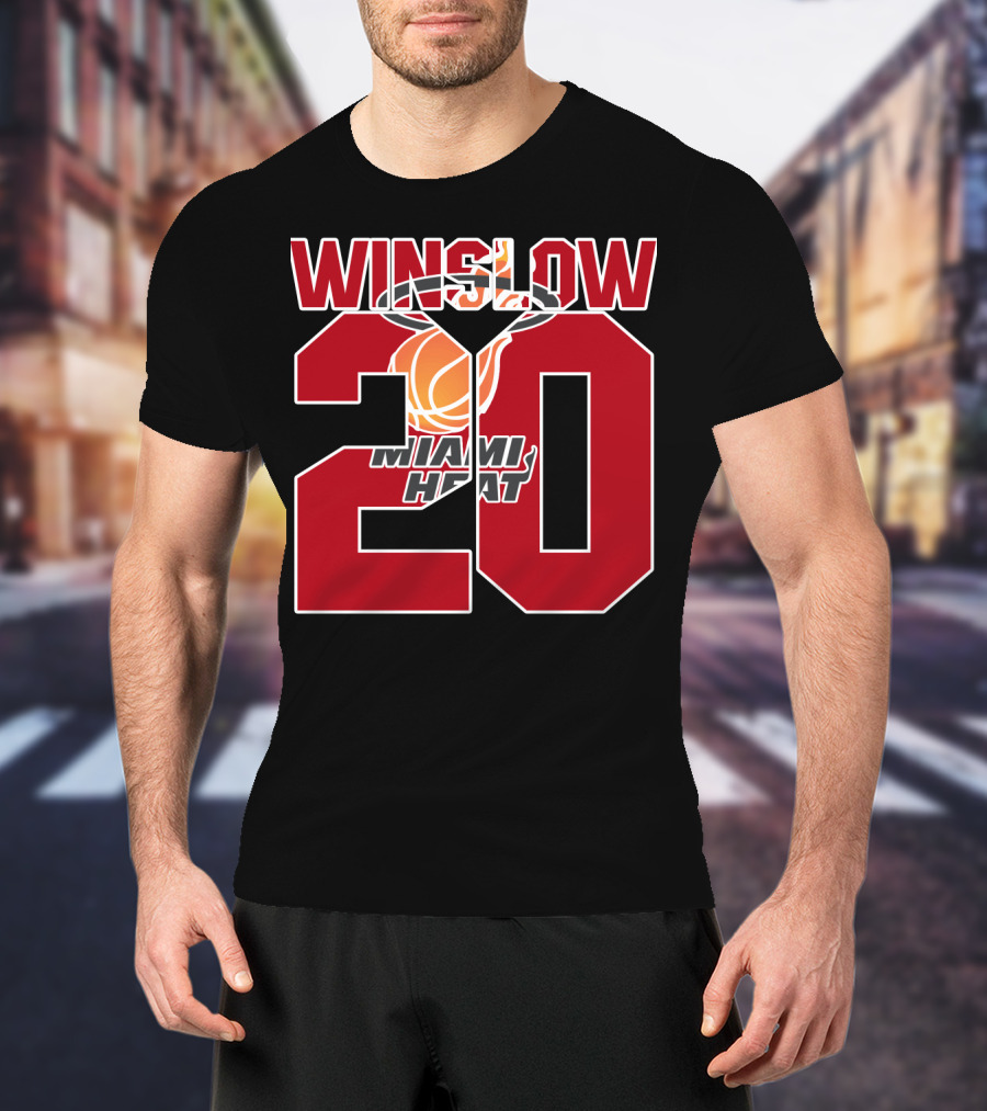 Winslow 20 Miami Heat Basketball Player Tribute T-Shirt