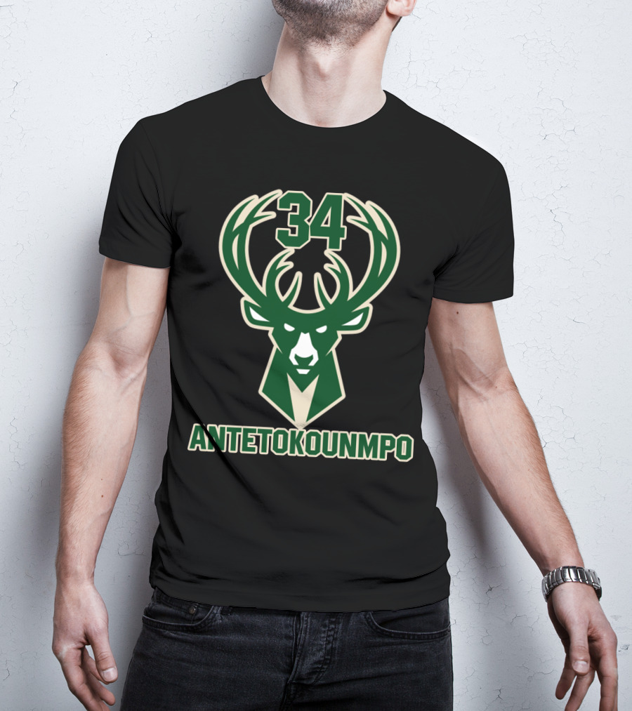 Milwaukee Bucks 34 Antetokounmpo T-Shirt