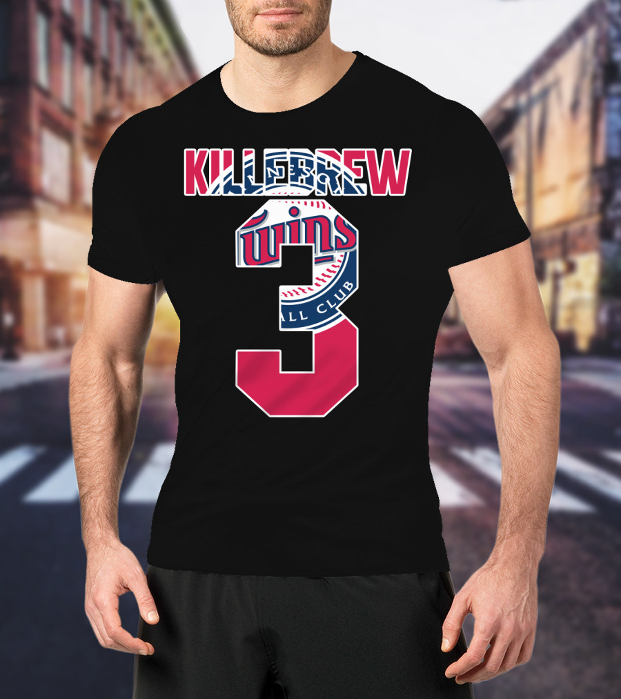 Killebrew Minnesota Twins Number 3 Baseball T-Shirt