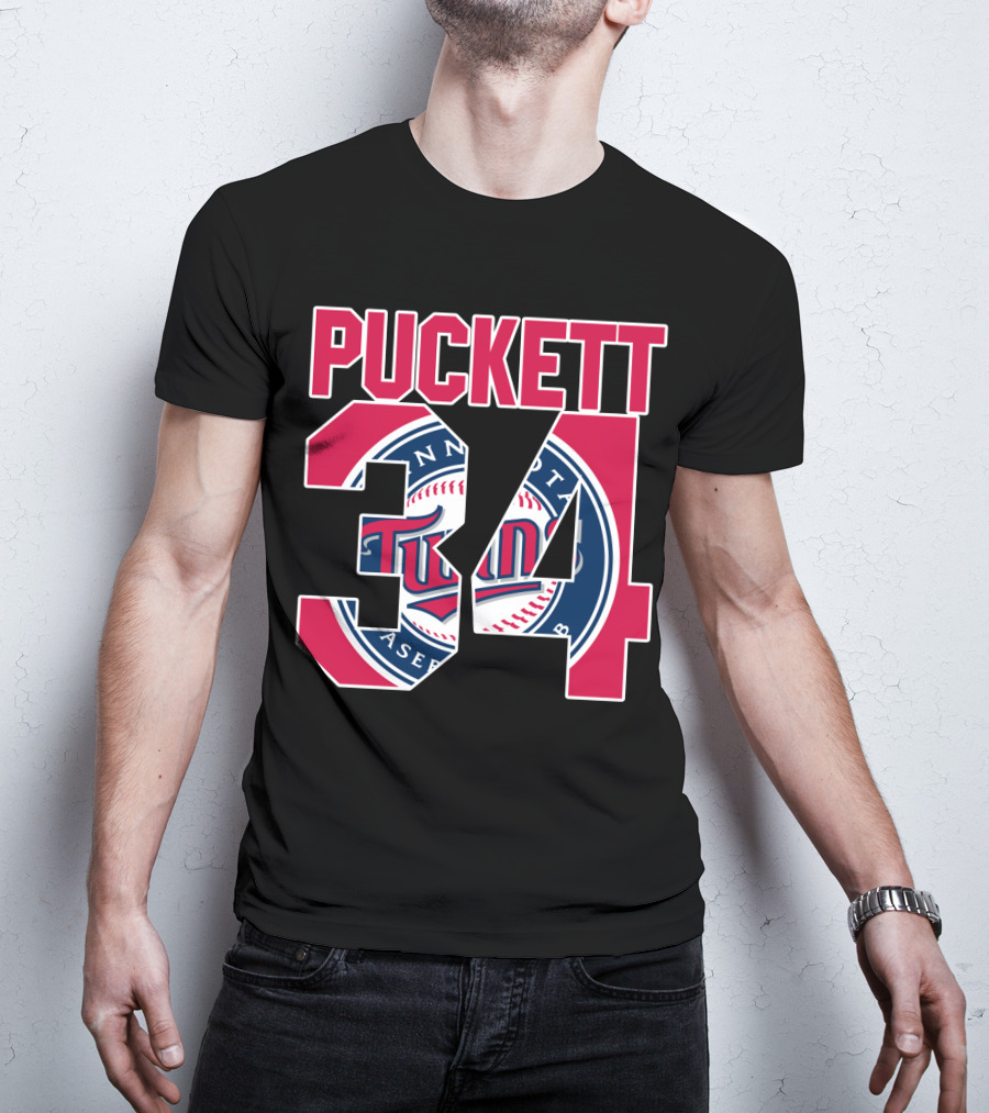 Kirby Puckett 34 Minnesota Twins Baseball Legend Emblem T-Shirt