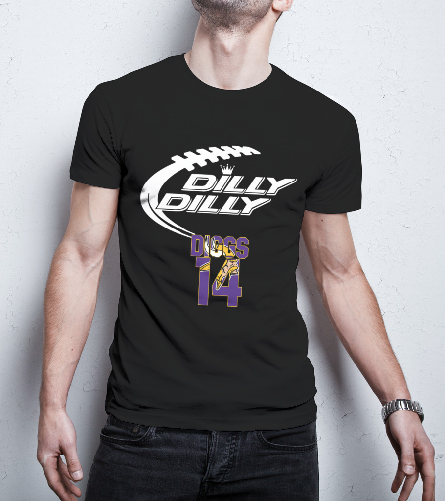 Dilly Dilly Diggs 14 Minnesota Vikings Football T-Shirt
