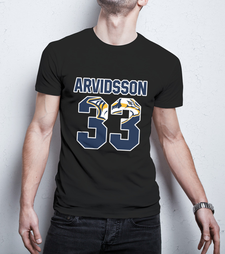 Nashville Predators Viktor Arvidsson 33 NHL Hockey Jersey T-Shirt
