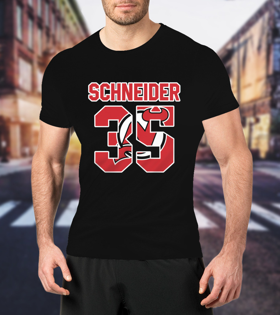 New Jersey Devils Cory Schneider 35 NHL Hockey T-Shirt