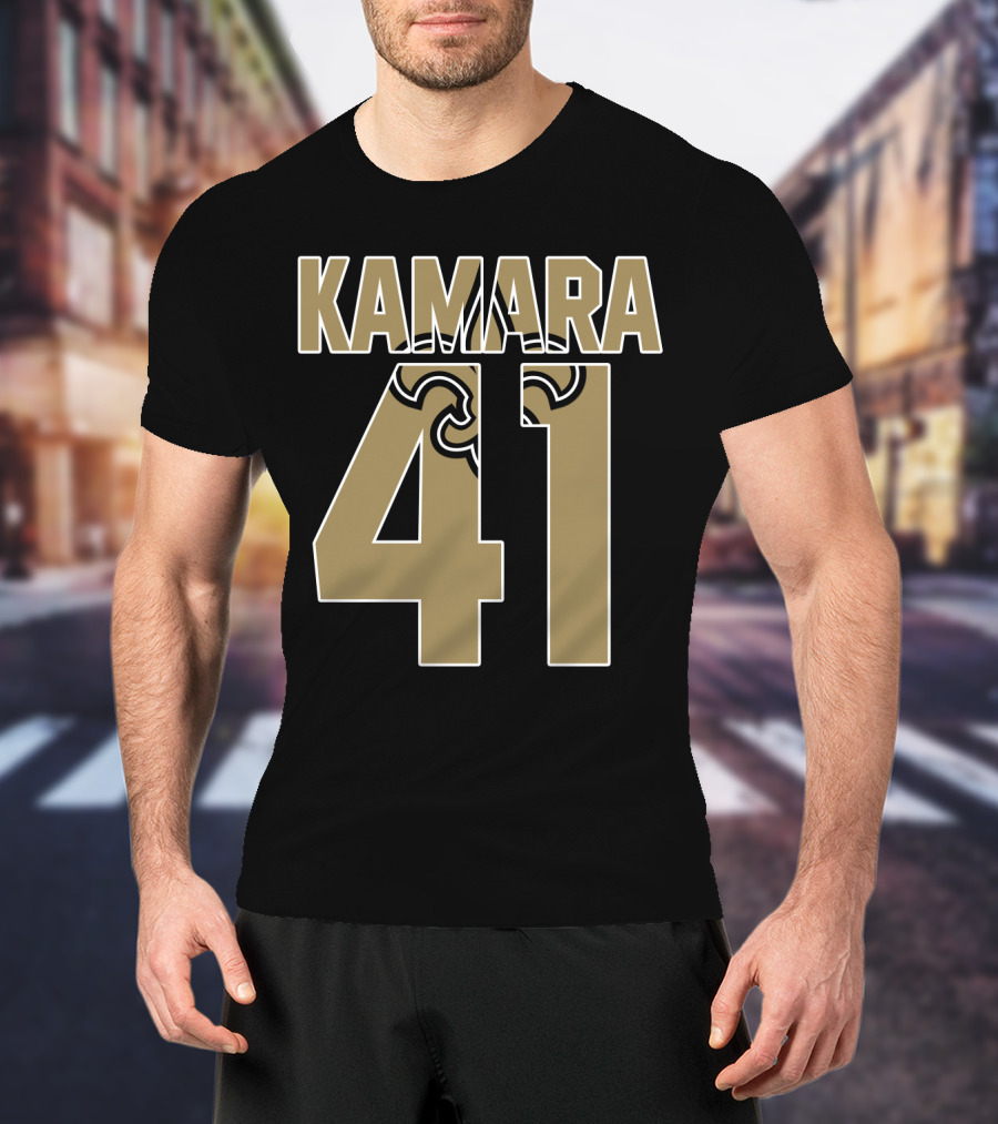 New Orleans Saints Alvin Kamara 41 Fleur-De-Lis T-Shirt