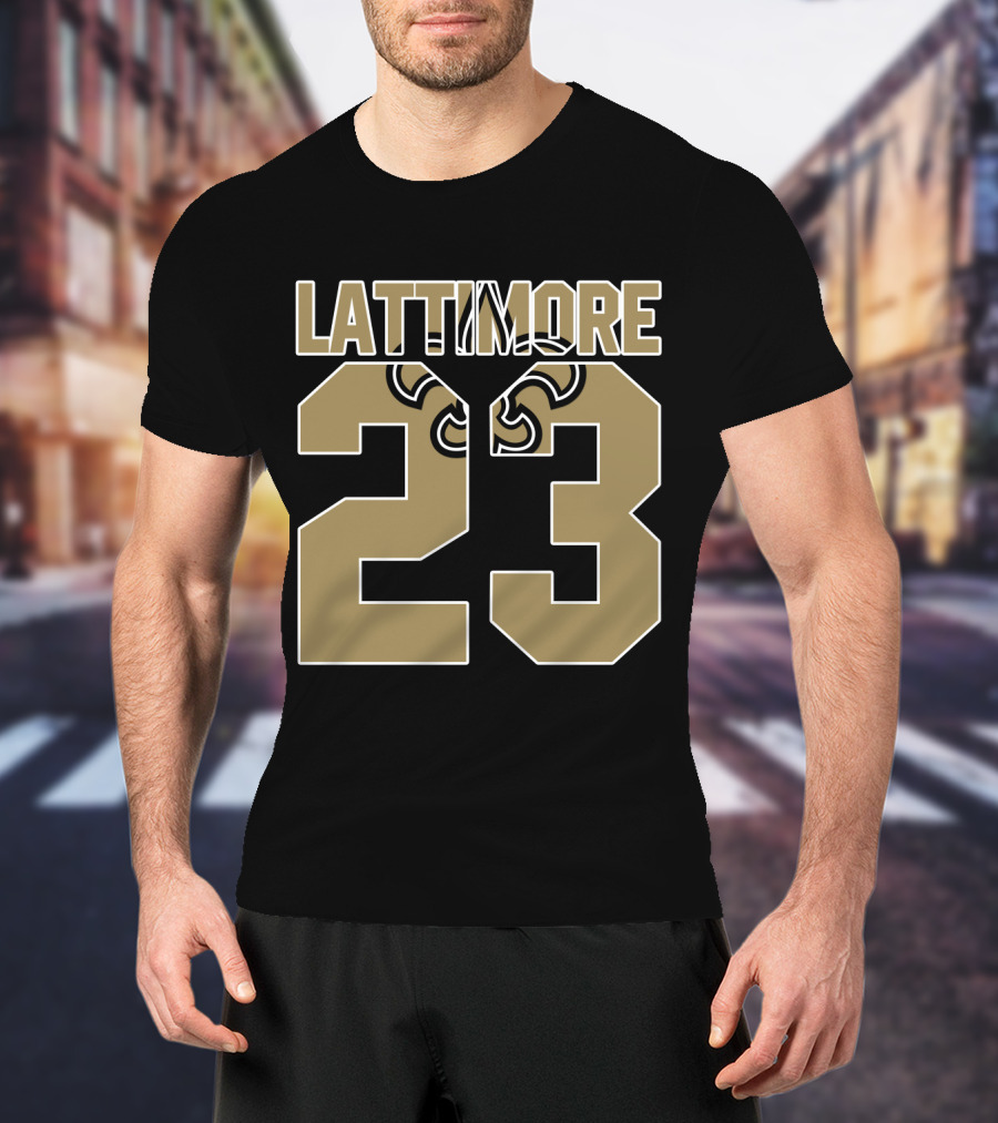 New Orleans Saints Marshon Lattimore 23 Fleur-De-Lis Player Jersey T-Shirt