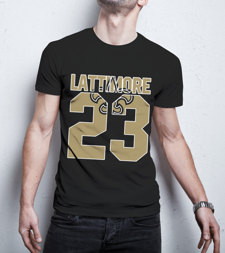 New Orleans Saints Marshon Lattimore 23 Fleur-De-Lis Player Jersey T-Shirt