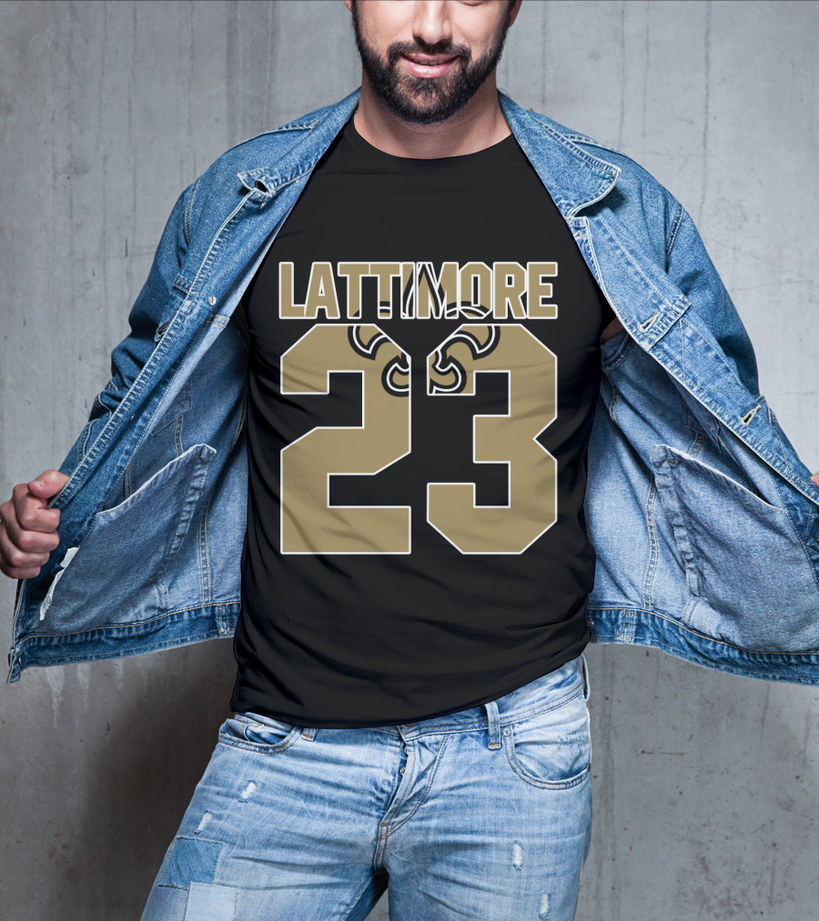 New Orleans Saints Marshon Lattimore 23 Fleur-De-Lis Player Jersey T-Shirt
