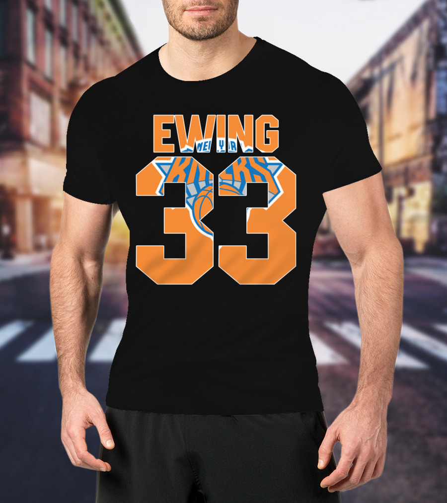 Ewing 33 New York Knicks Patrick Nba T-Shirt