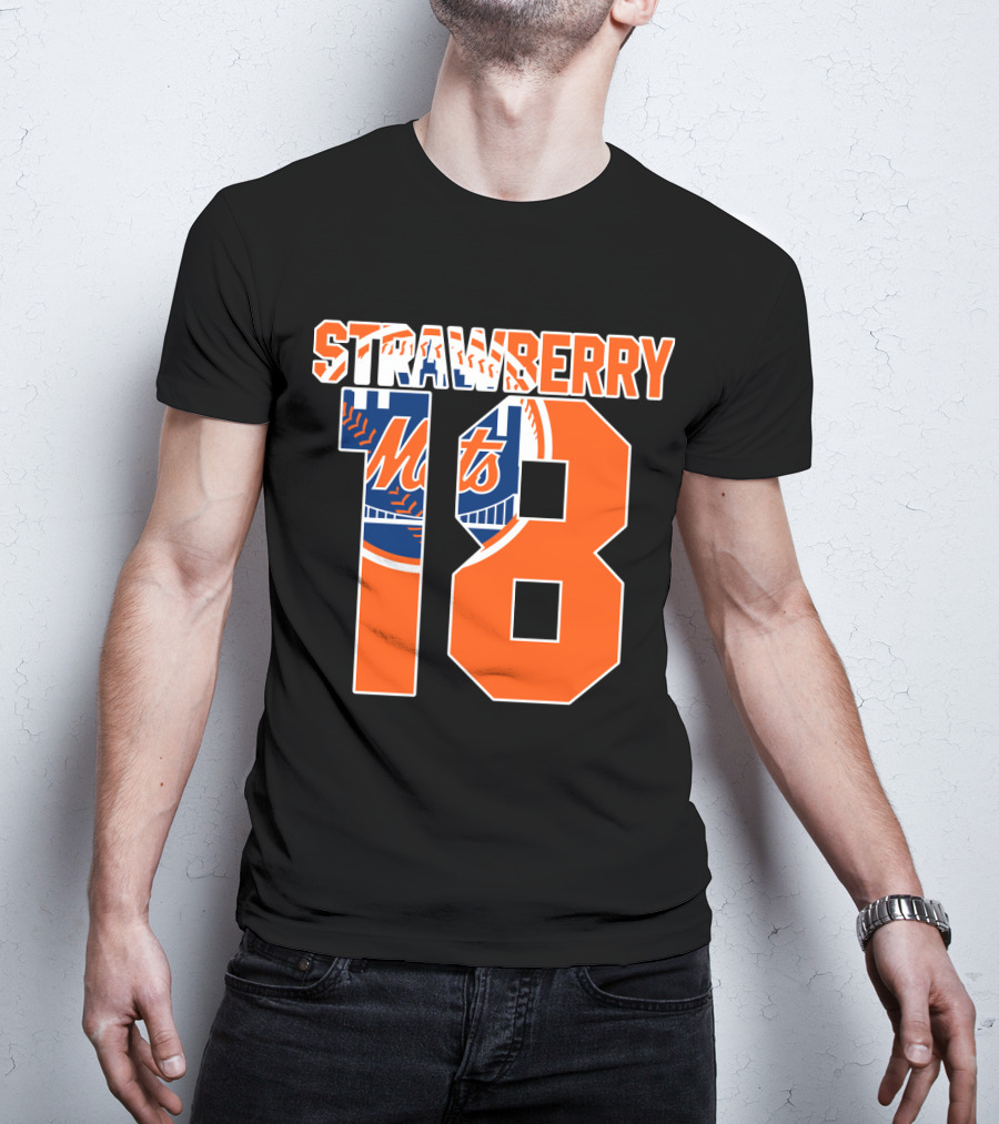 New York Mets Darryl Strawberry 18 Mets T-Shirt