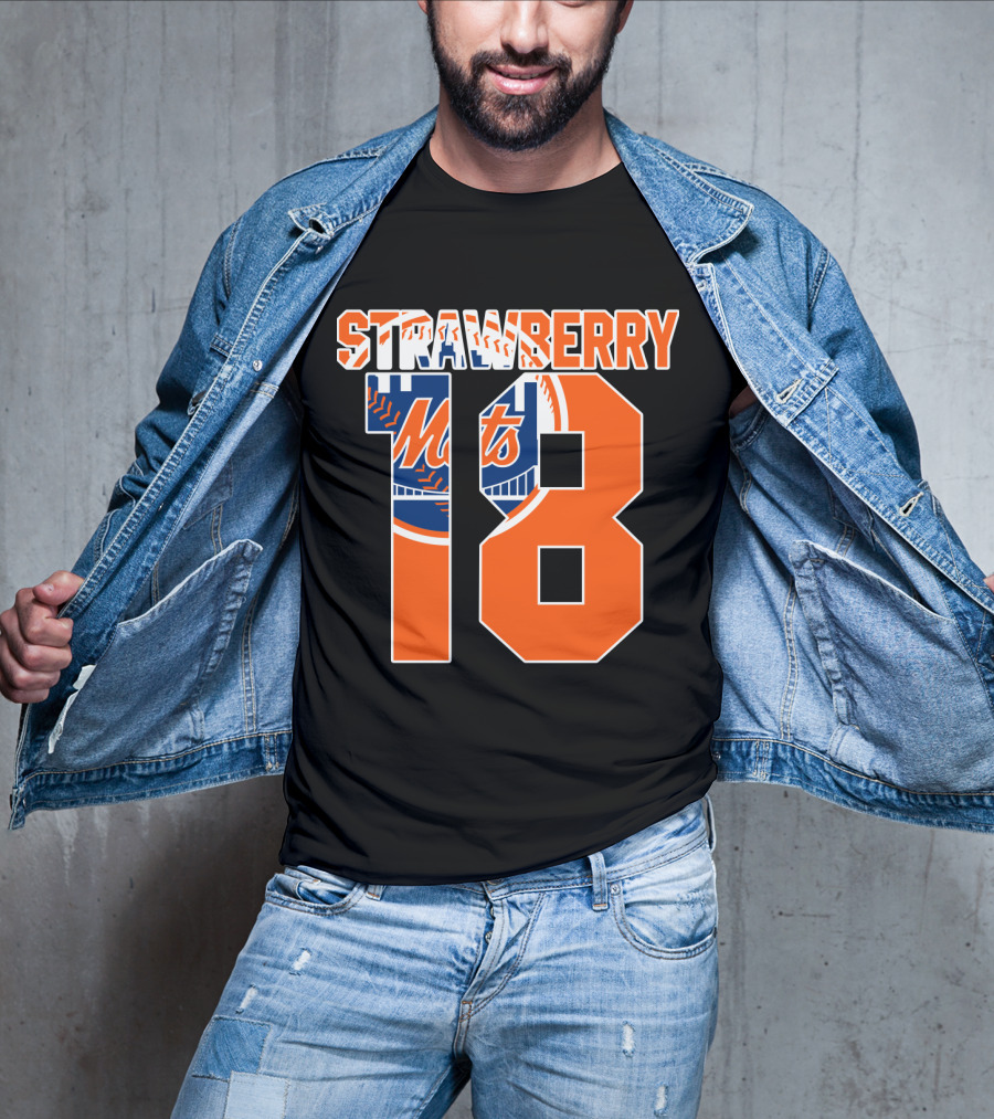 New York Mets Darryl Strawberry 18 Mets T-Shirt