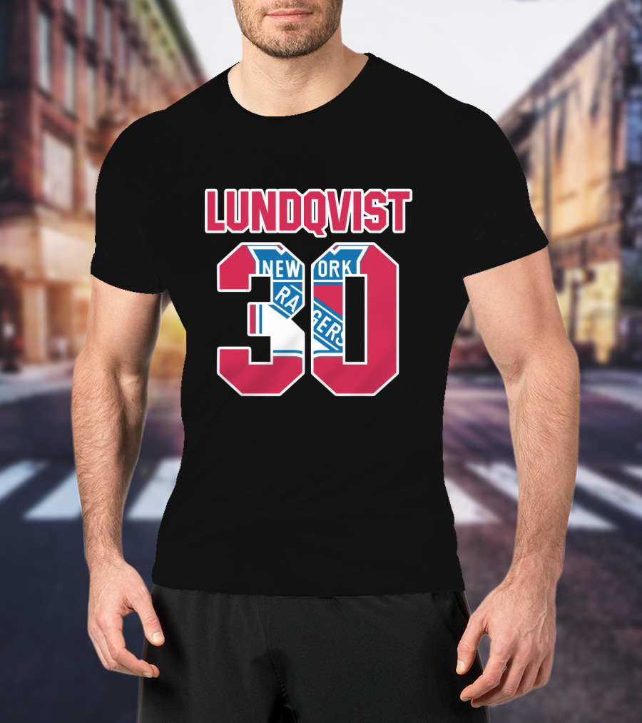 Lundqvist 30 New York Rangers NHL Hockey T-Shirt