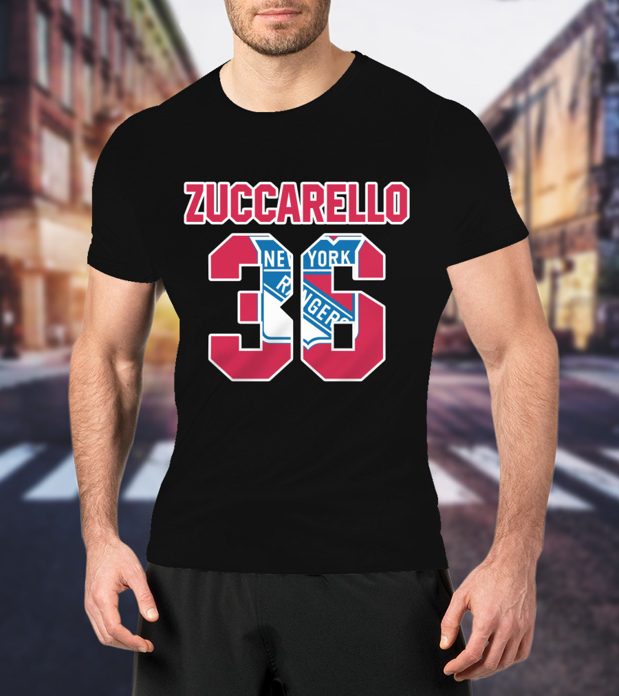 New York Rangers Mats Zuccarello 36 NHL Iconic Team T-Shirt