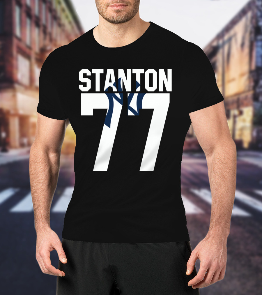 Stanton 77 New York Yankees Number T-Shirt
