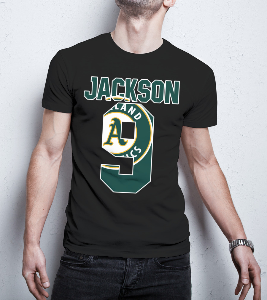 Oakland Athletics Reggie Jackson Number 9 Baseball Classic T-Shirt