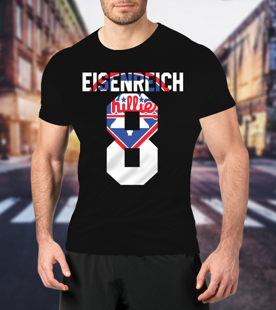 Eisenreich 8 Philadelphia Phillies Retro Liberty Bell Design 1993 T-Shirt