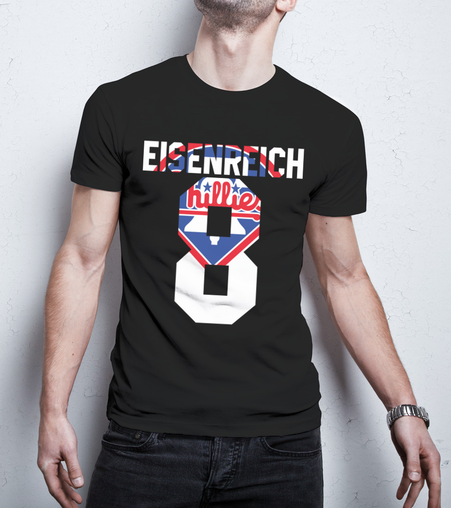 Eisenreich 8 Philadelphia Phillies Retro Liberty Bell Design 1993 T-Shirt