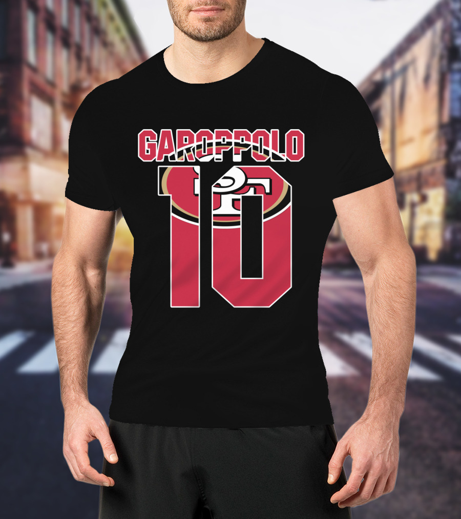 Garoppolo 10 San Francisco 49ers Logo Player Jersey T-Shirt