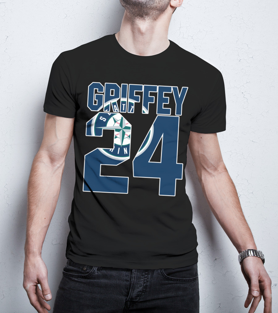 Griffey 24 Seattle Mariners Iconic Jersey Design With Team T-Shirt