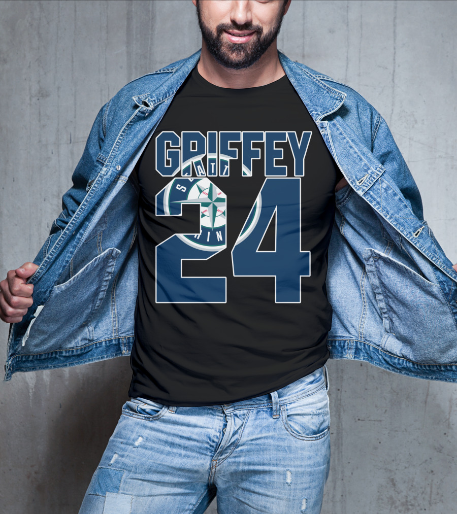 Griffey 24 Seattle Mariners Iconic Jersey Design With Team T-Shirt