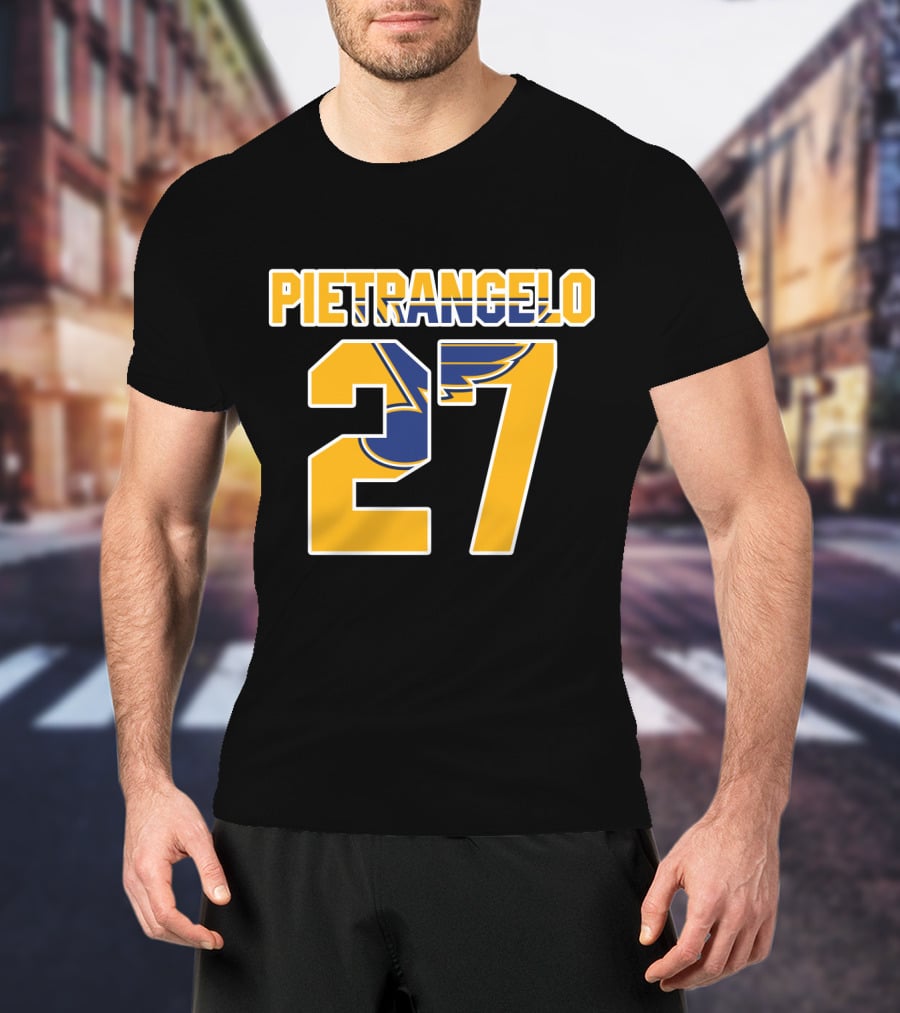 Pietrangelo 27 St Louis Blues NHL Hockey Player Jersey T-Shirt