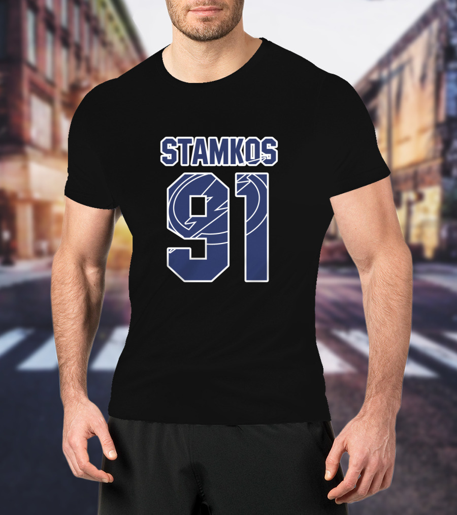 Tampa Bay Lightning Steve Stamkos 91 NHL Hockey T-Shirt