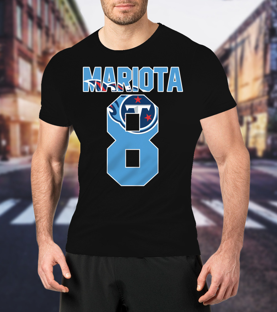 Tennessee Titans Marcus Mariota Number 8 Jersey Icon T-Shirt
