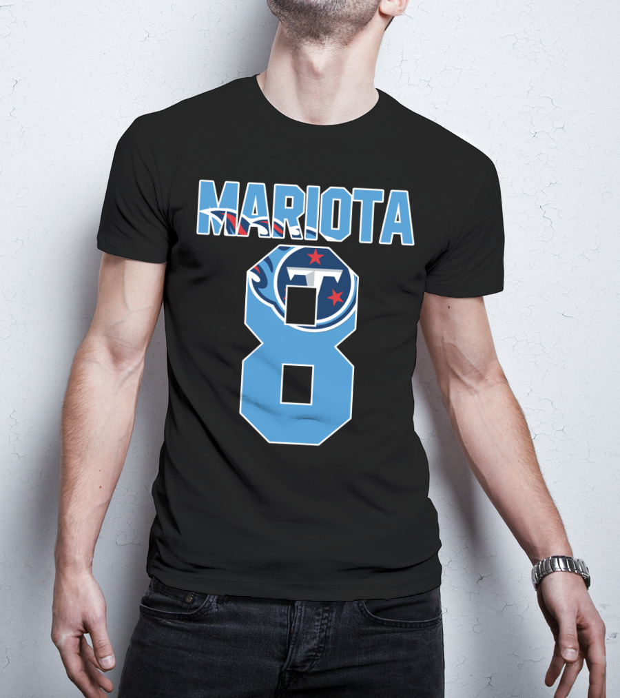 Tennessee Titans Marcus Mariota Number 8 Jersey Icon T-Shirt