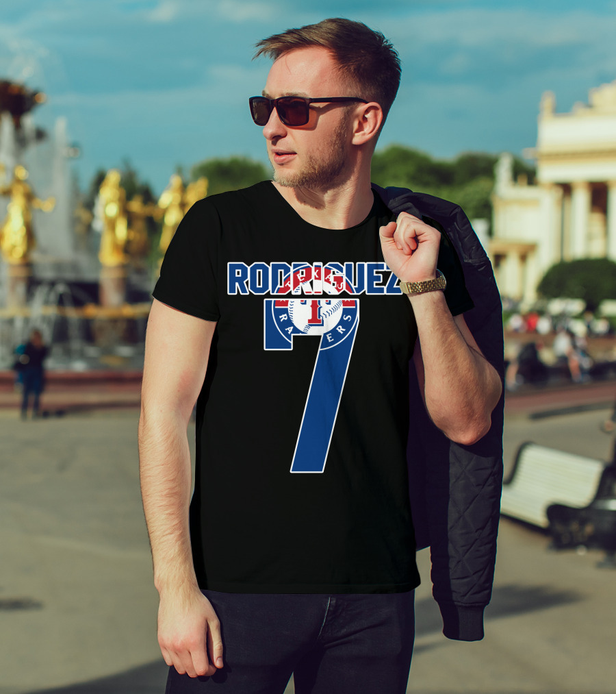 Rodriguez Texas Rangers Number 7 Baseball T-Shirt