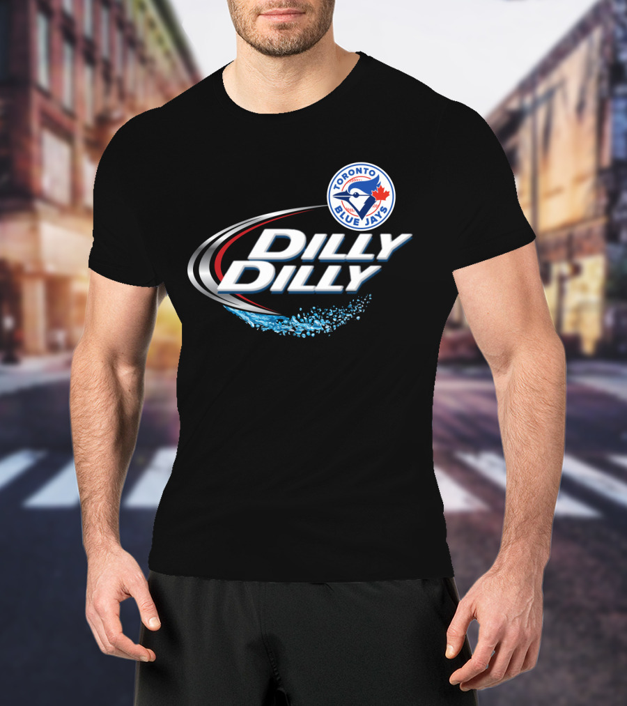 Toronto Blue Jays Dilly Dilly Logo With Blue Jay And Maple Leaf T-Shirt