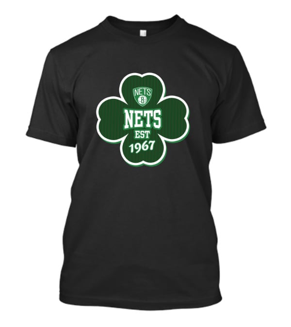 Brooklyn Nets Est 1967 St. Patrick's Day Clover T-Shirt