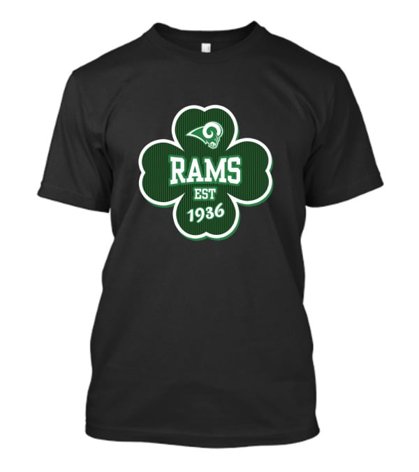 Los Angeles Rams St. Patrick's Day Clover Est 1936 T-Shirt