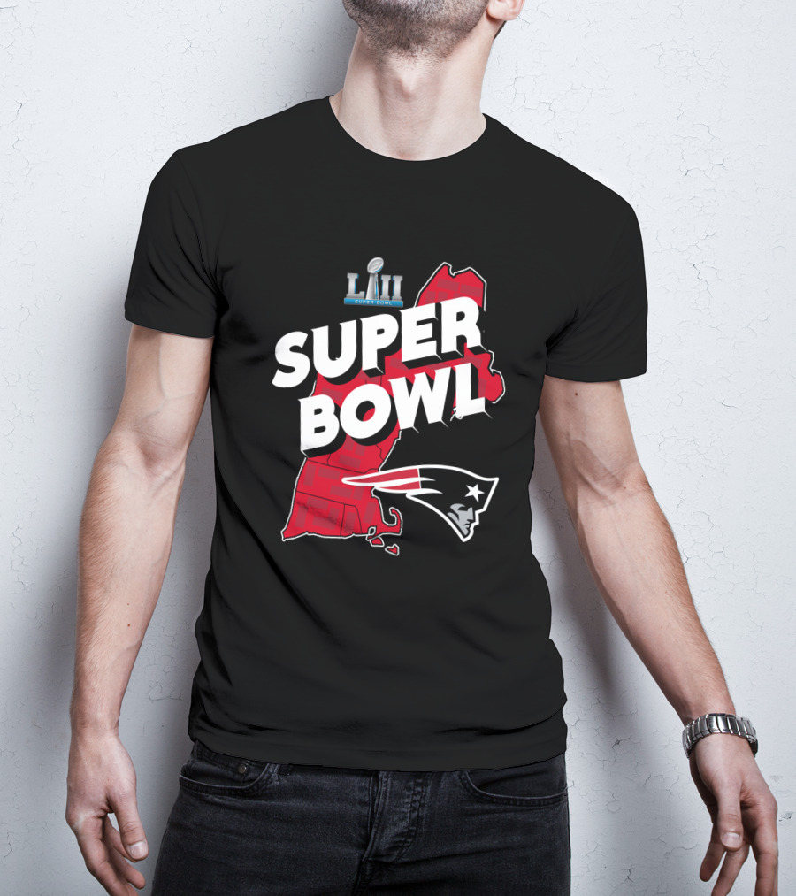 Super Bowl Liii New England Patriots Map T-Shirt