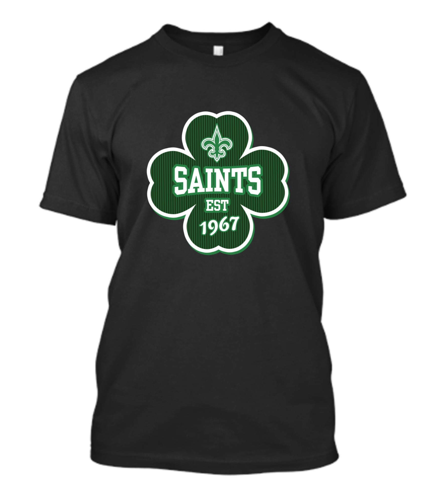 New Orleans Saints Est 1967 Shamrock Fleur-De-Lis Patrick's Day T-Shirt