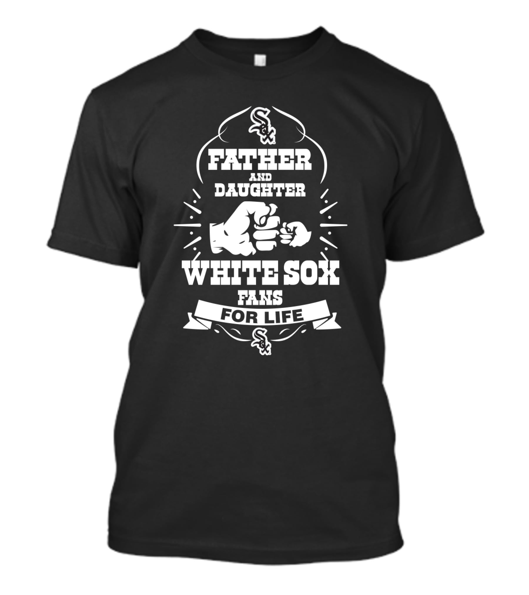 Father And Daughter White Sox Fans For Life T-Shirt