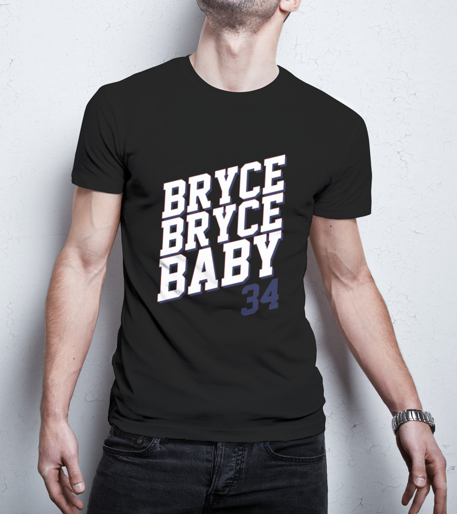 Bryce Bryce Baby 34 Sports Reference Tee Featuring Athlete Number T-Shirt