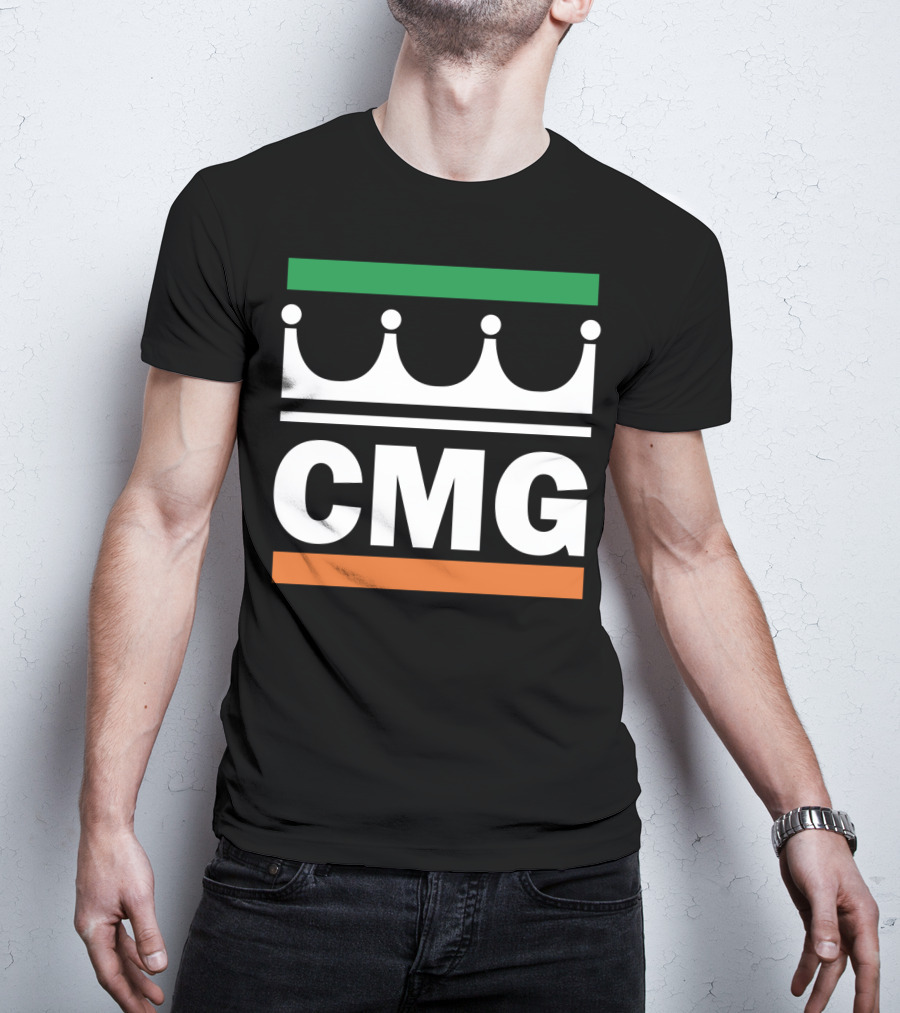 CMG Logo Irish Flag Colors Crown Symbol Conor McGregor GMG T-Shirt