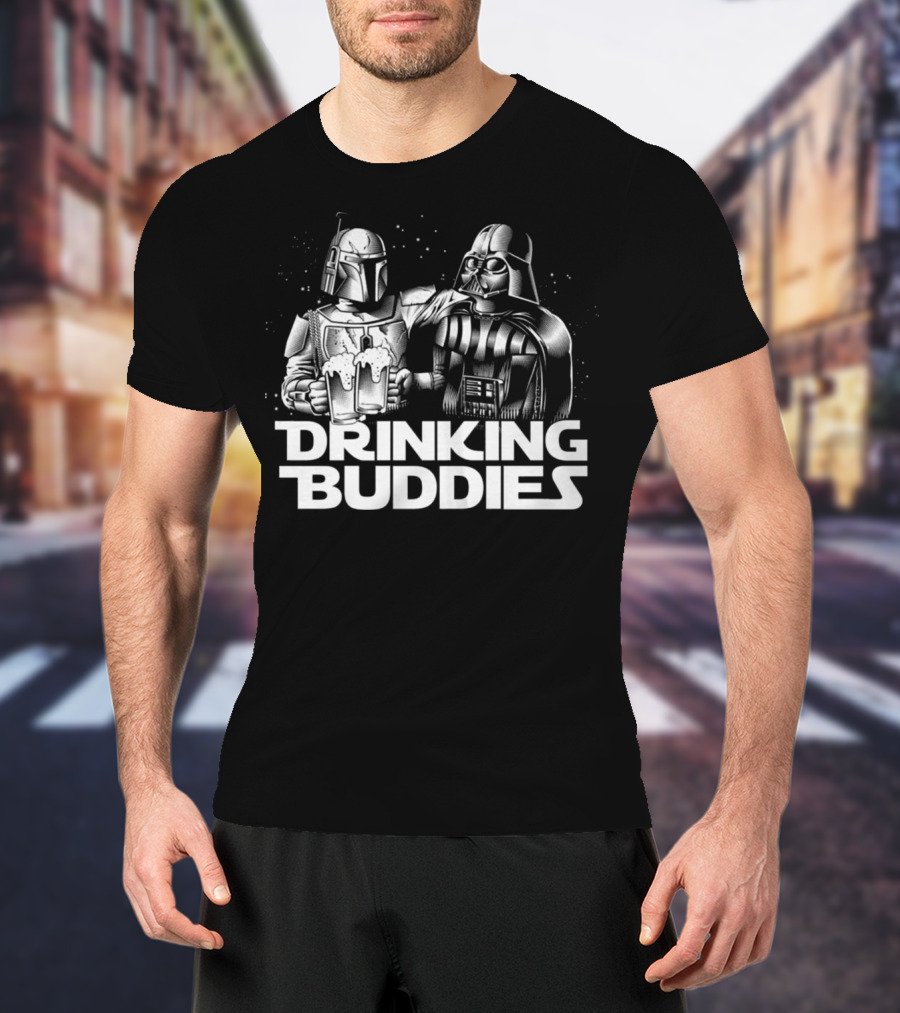 Darth Vader And Boba Fett Star Wars Drinking Buddies Iconic Pair T-Shirt
