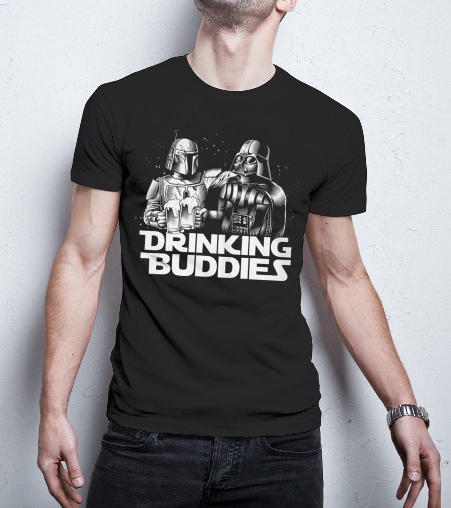 Darth Vader And Boba Fett Star Wars Drinking Buddies Iconic Pair T-Shirt
