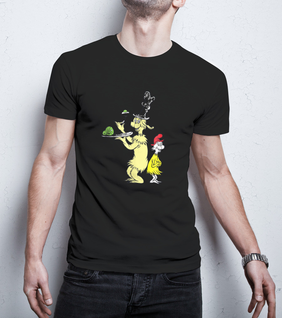 Sam I Am And Friend With Green Eggs And Ham Dr Seuss Classic Characters T-Shirt