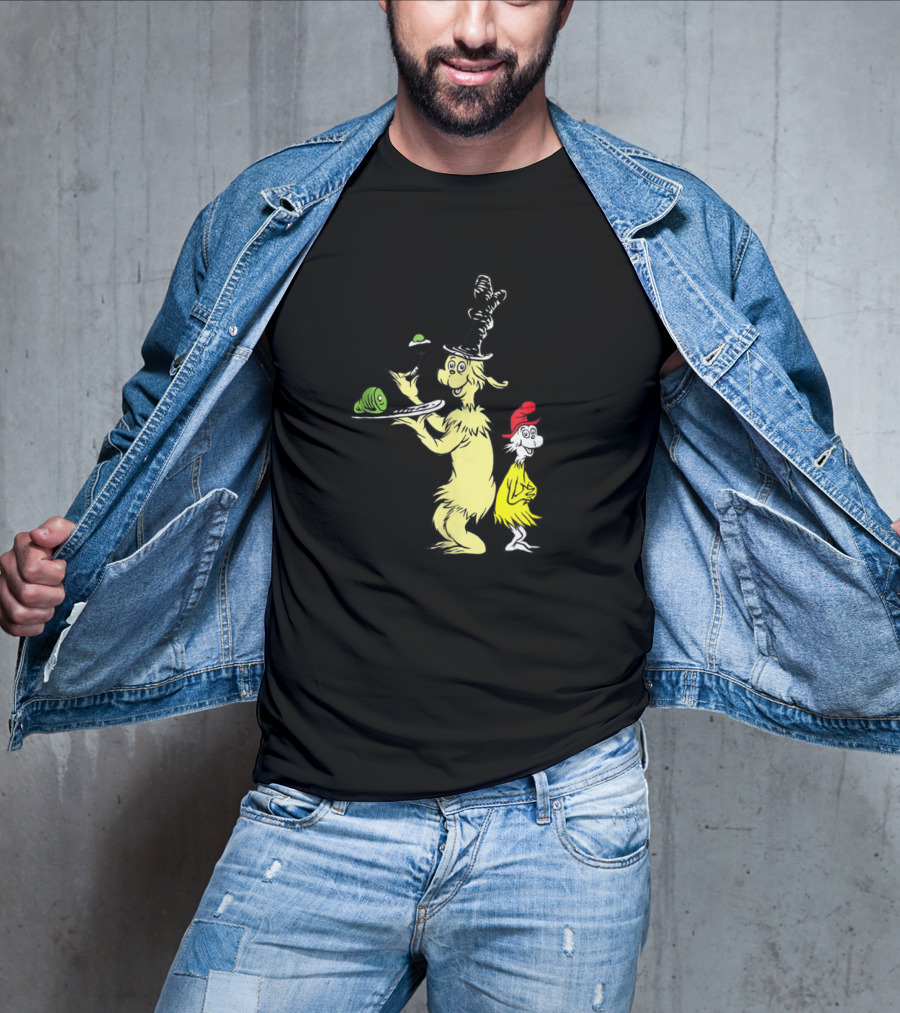 Sam I Am And Friend With Green Eggs And Ham Dr Seuss Classic Characters T-Shirt