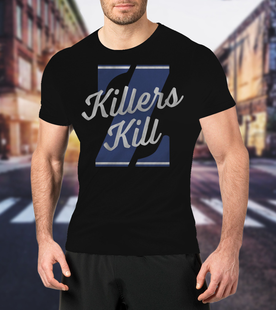 Killers Kill Navy Blue Letter Z Style T-Shirt