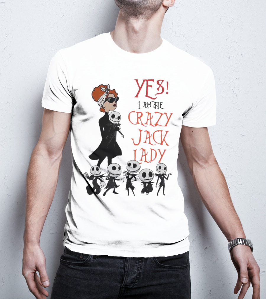 Yes I Am The Crazy Jack Lady Halloween Gang T-Shirt