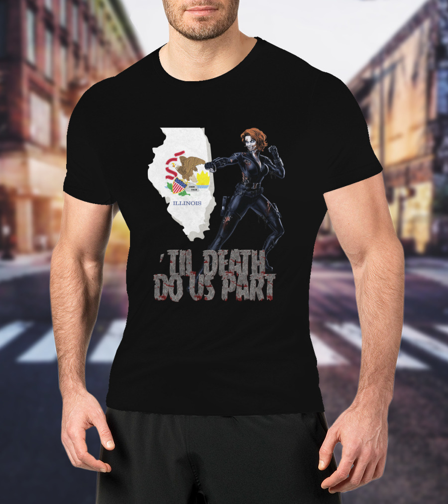 Til Death Do Us Part Black Widow Illinois T-Shirt