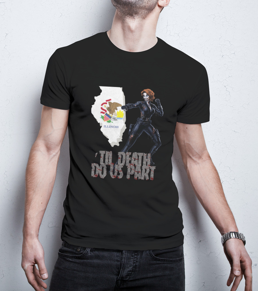 Til Death Do Us Part Black Widow Illinois T-Shirt