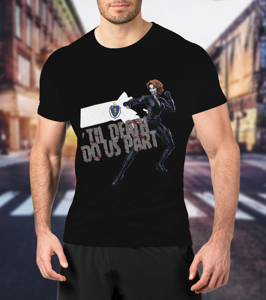 Black Widow Massachusetts 'Til Death Do Us Part T-Shirt